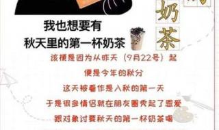 秋天第一杯奶茶的真正含义