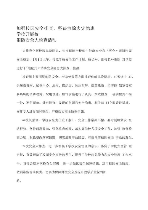 校园安全整治(校园安全整治情况)